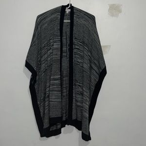 Size OS Women’s Charming Charlie Grey and Black Shaw Cardigan